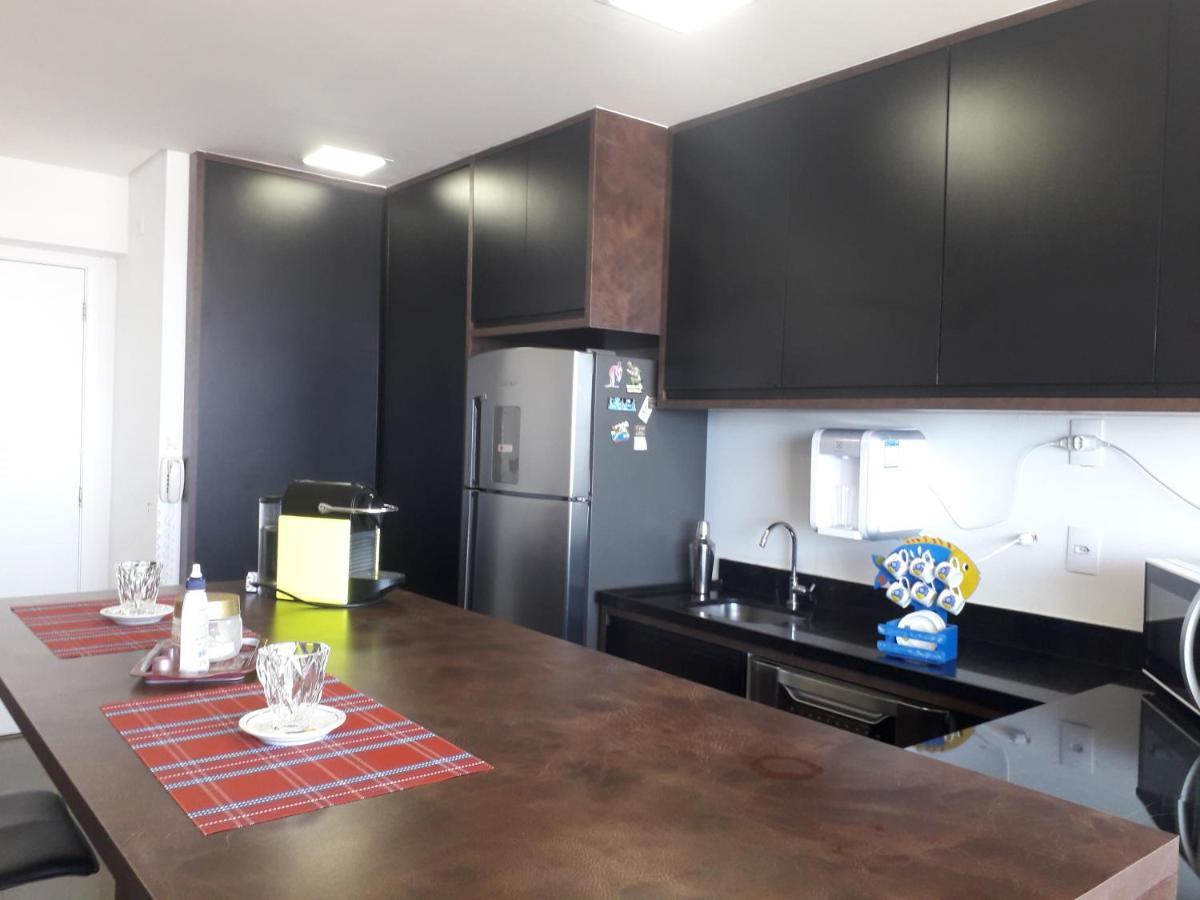 Maravilhoso Apto Vista Mar Jacuzzi Wi Fi Pe Areia Santos  Eksteriør billede