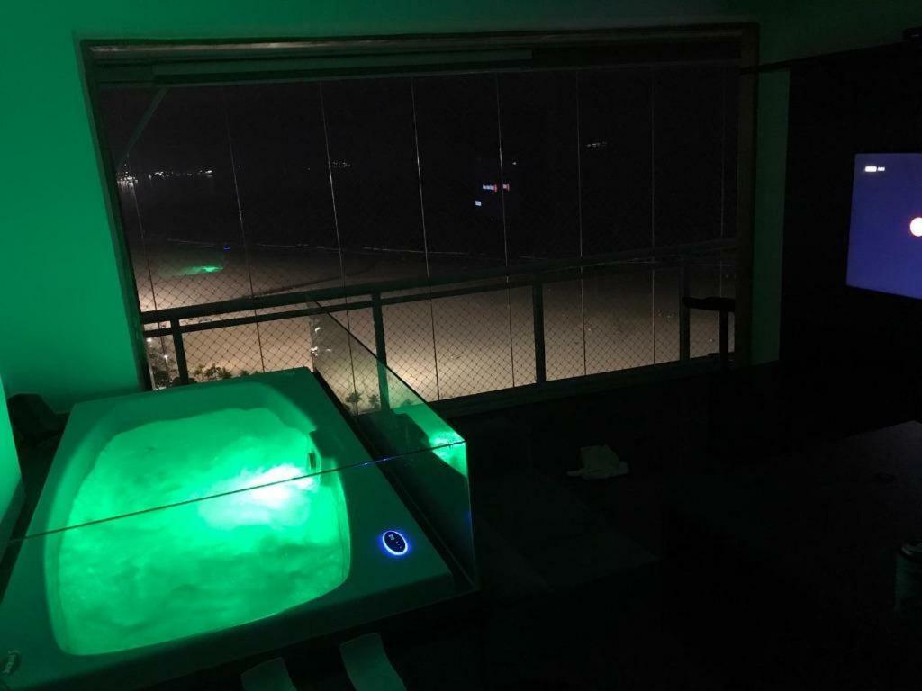 Maravilhoso Apto Vista Mar Jacuzzi Wi Fi Pe Areia Santos  Eksteriør billede